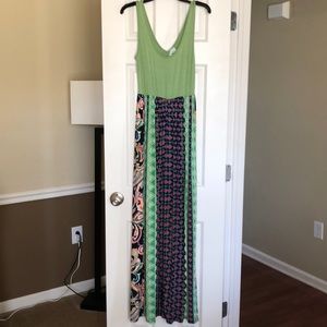 Green maxi dress
